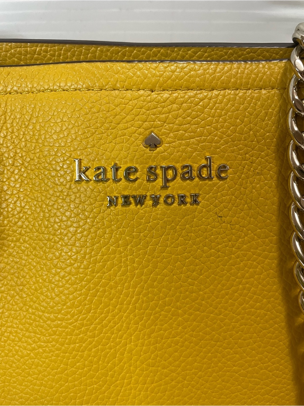 Kate Spade New York Jordyn medium chain handle tote Sunflower Yellow - Picture 3 of 13